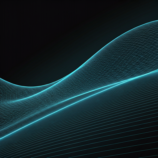 Abstract 3D wireframe mesh of geometric shapes
